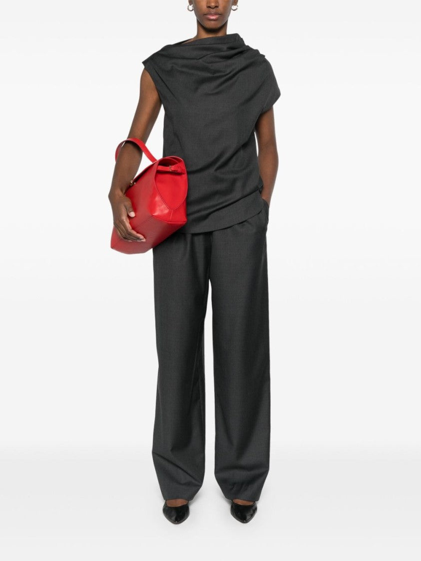 Loulou Studio Anthracite Grey Lyra Blouse