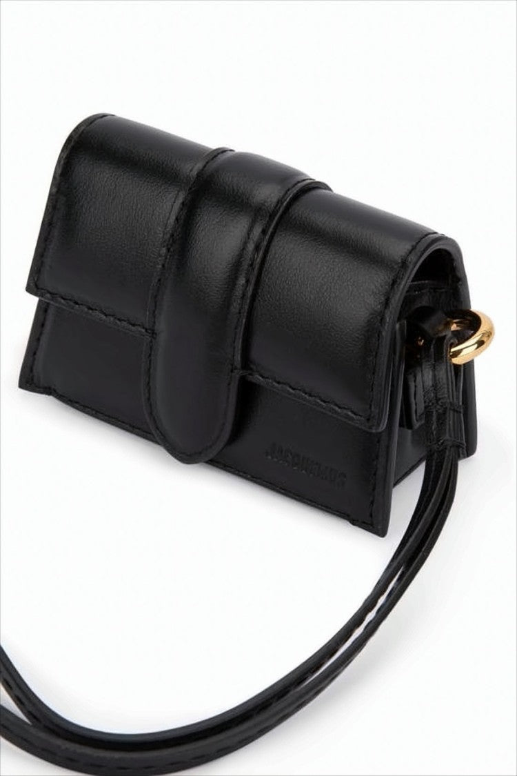 Jacquemus Compact Structured Black Shoulder Bag