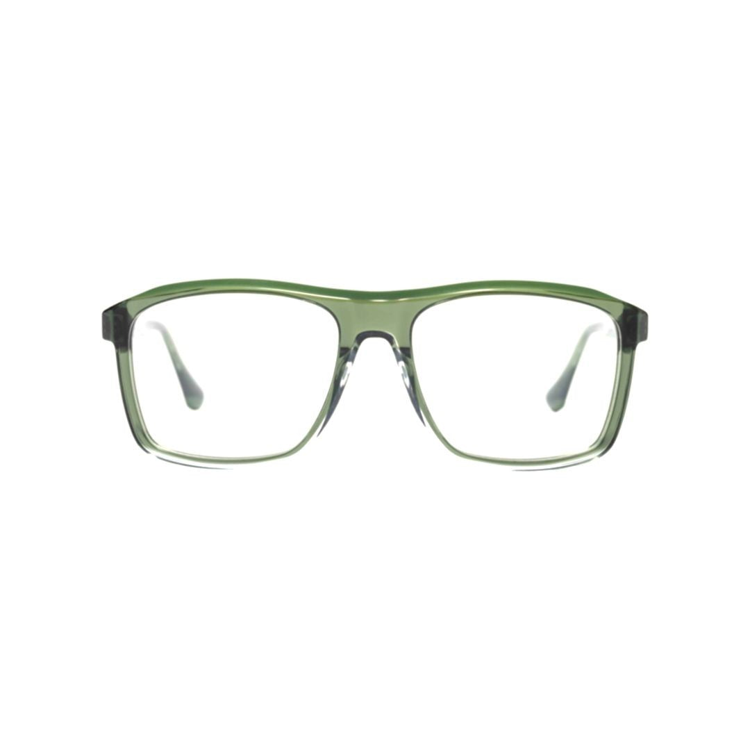 Xavier Garcia Design Edvard C-3 Translucent Green Rectangular Frame Eyeglasses