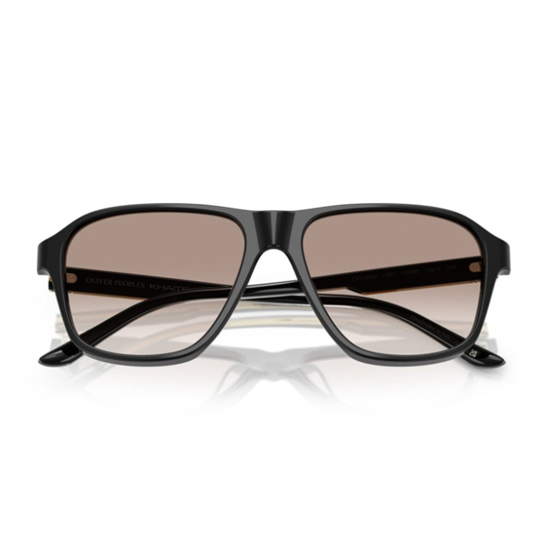 Oliver Peoples Black Khaite Acetate Aviator Sunglasses