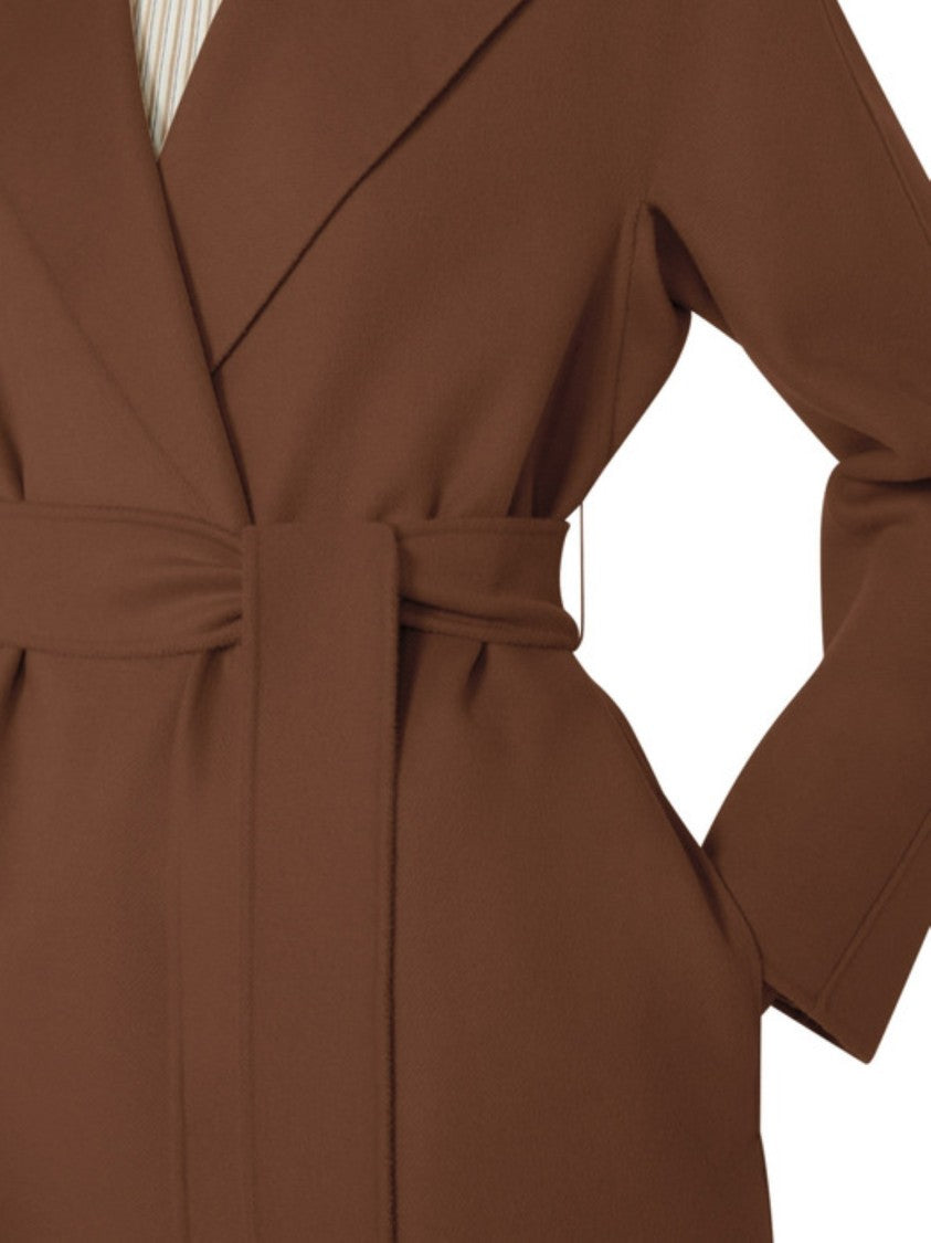 Max Mara Wrap Coat With Self-Tie Belt