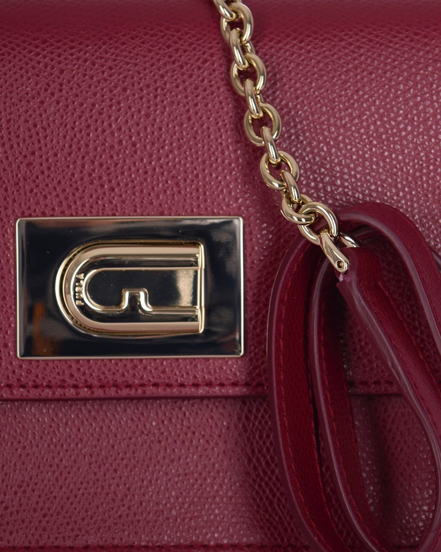 Furla Mini Shoulder Bag With Cherry Finish