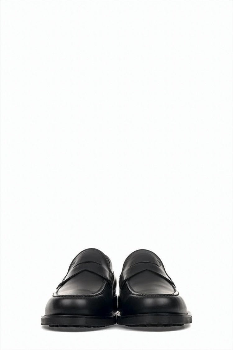 Tod's Black Leather Loafers With Classic Penny Strap