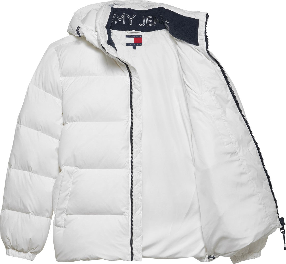 Tommy Jeans Matte Finish Puffer Coat Removable Hood