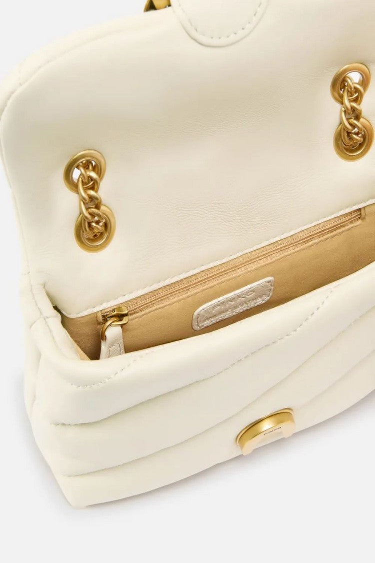 Pinko Quilted Shoulder Bag With Gold Bird Clasp