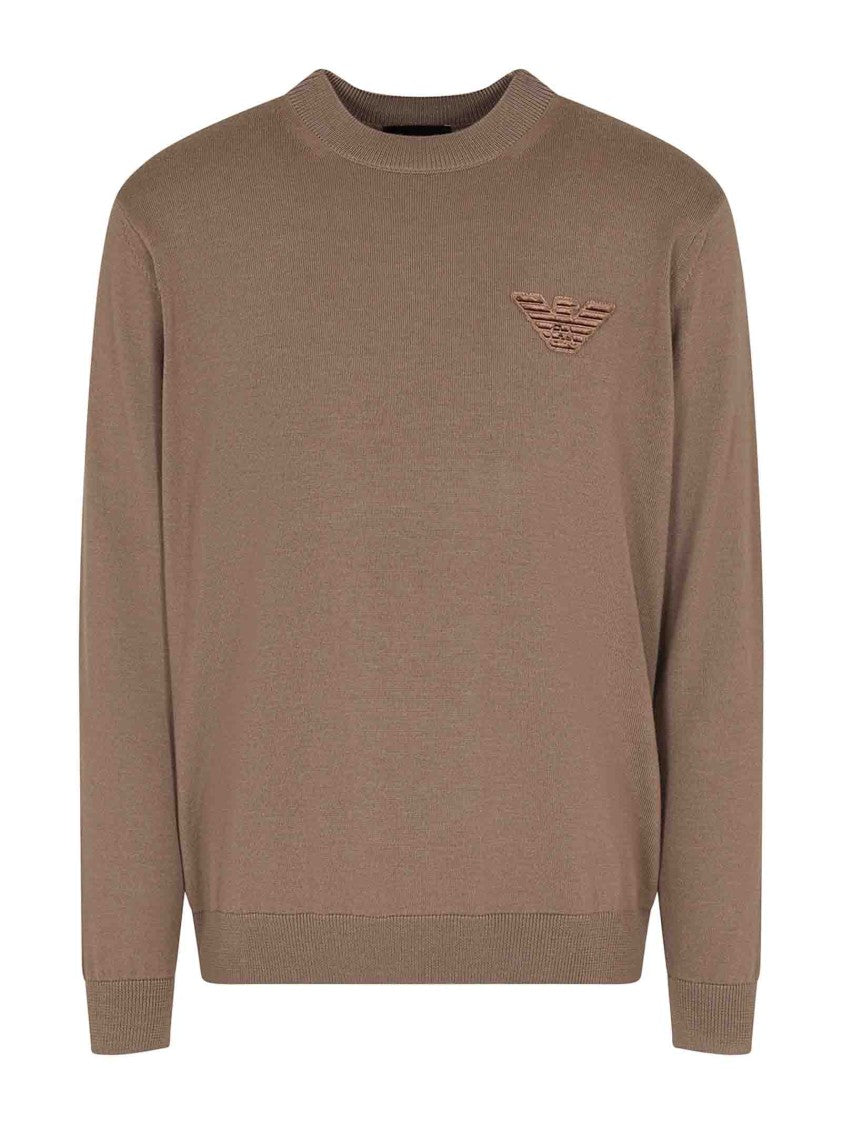 Emporio Armani Wool Knit Crew Neck Sweater