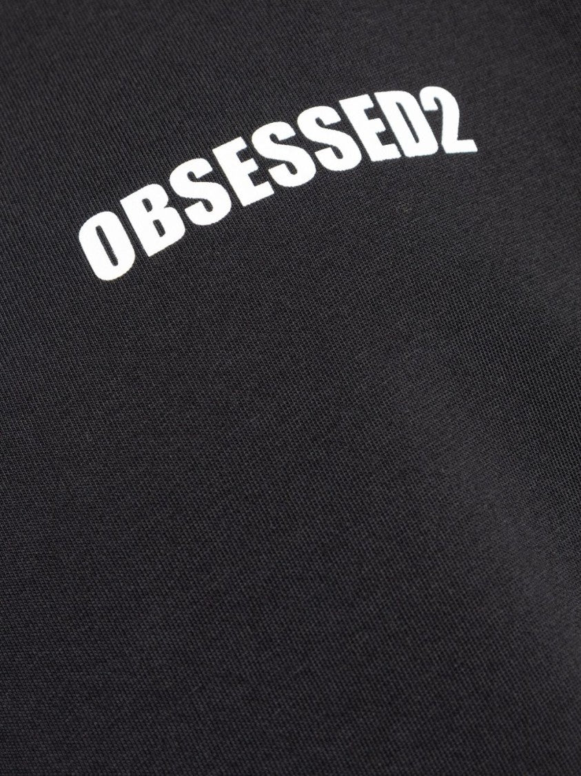 Dsquared2 Black And White Print Cotton T-Shirt