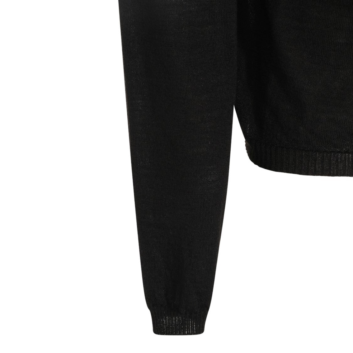 Rick Owens Contemporary Black Sweater With Unique Cut-Out Detail