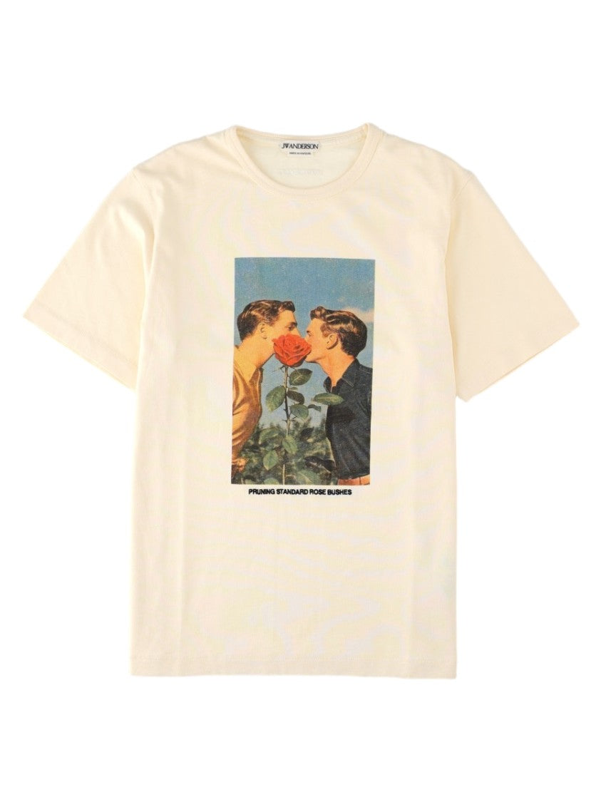 J. W. Anderson Powder Vintage Graphic Cotton T-Shirt