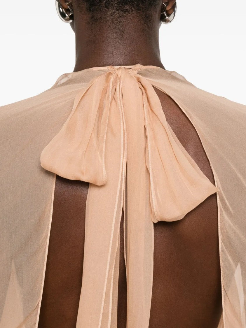Alberta Ferretti Flowing Silhouette Dress With Delicate Draping