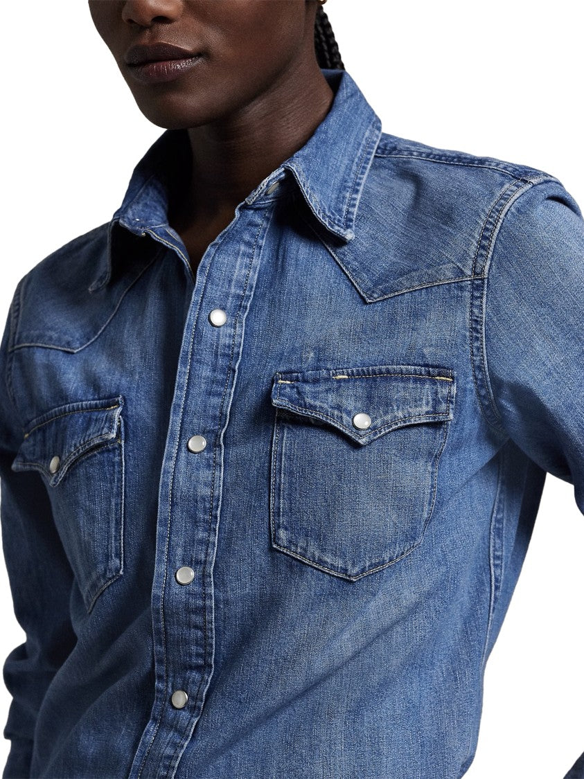 Polo Ralph Lauren Button-Front Denim Shirt With Western Yoke Detail