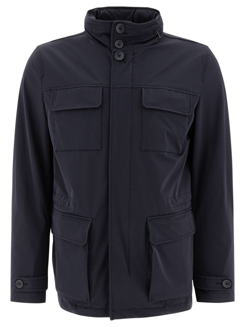 Herno Functional Lightweight Jacket With High Collar