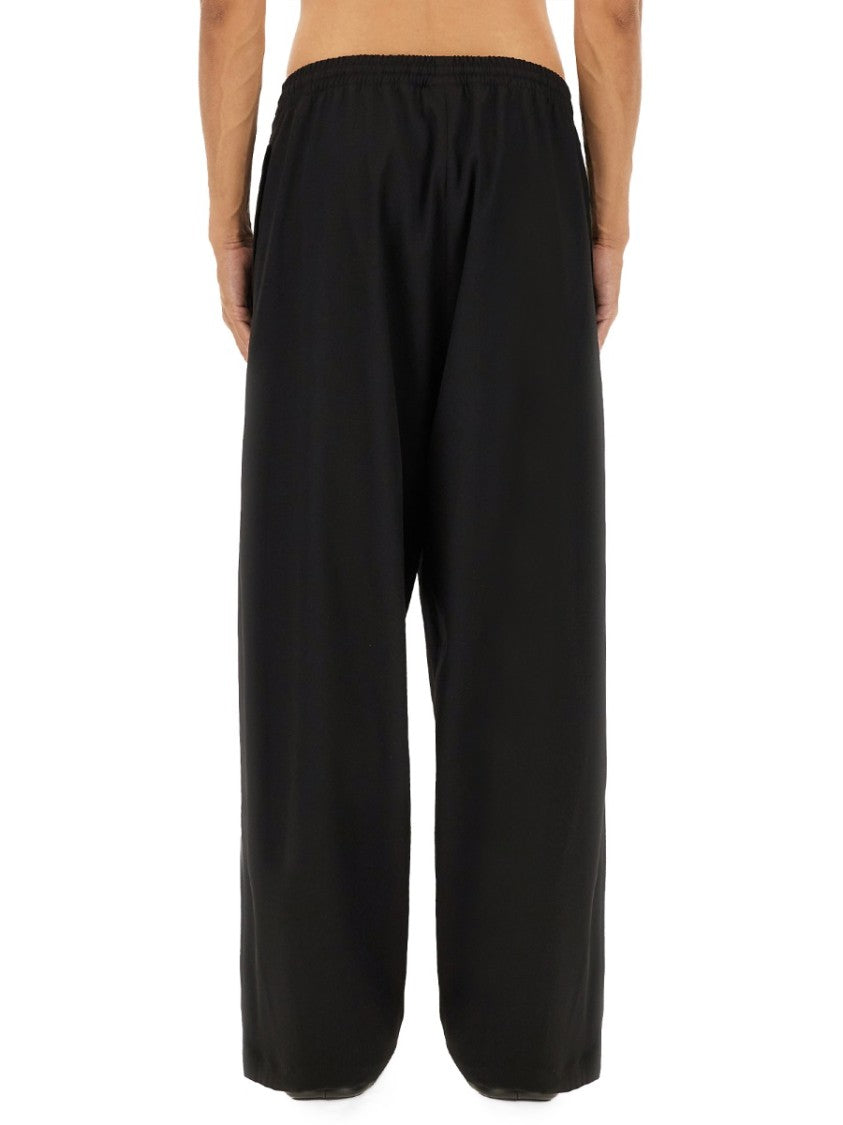 Balenciaga Wide-Leg Stretch Pants With Relaxed Fit