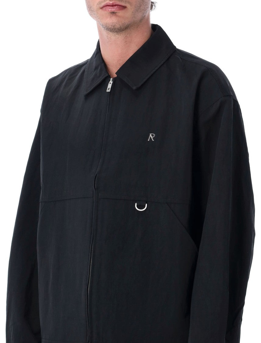 Represent Jet Black Boxy Nylon Overshirt