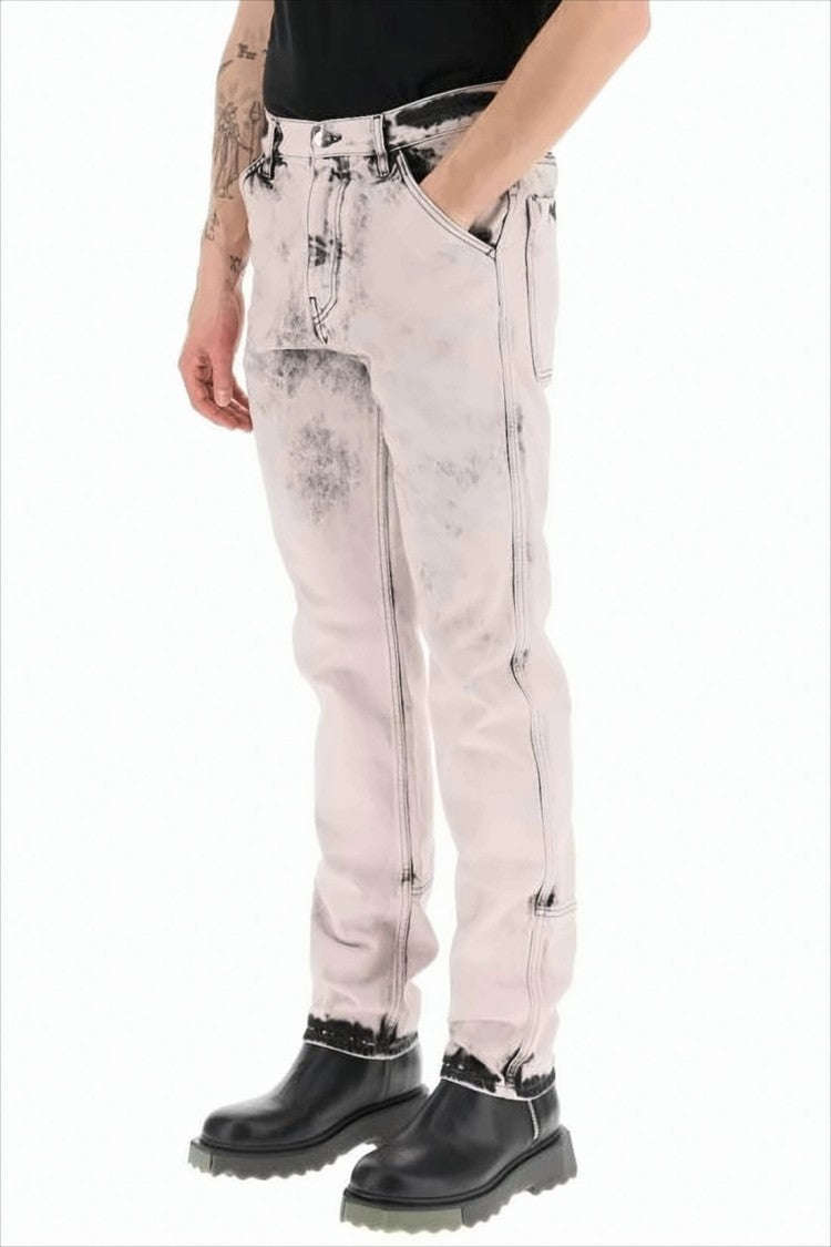 Oamc Acid-Wash Denim Pants With Classic Five-Pocket Design