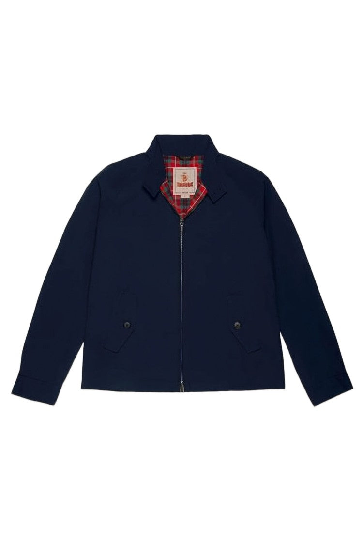 Baracuta Structured Bomber Jacket With Contrasting Tartan Lining