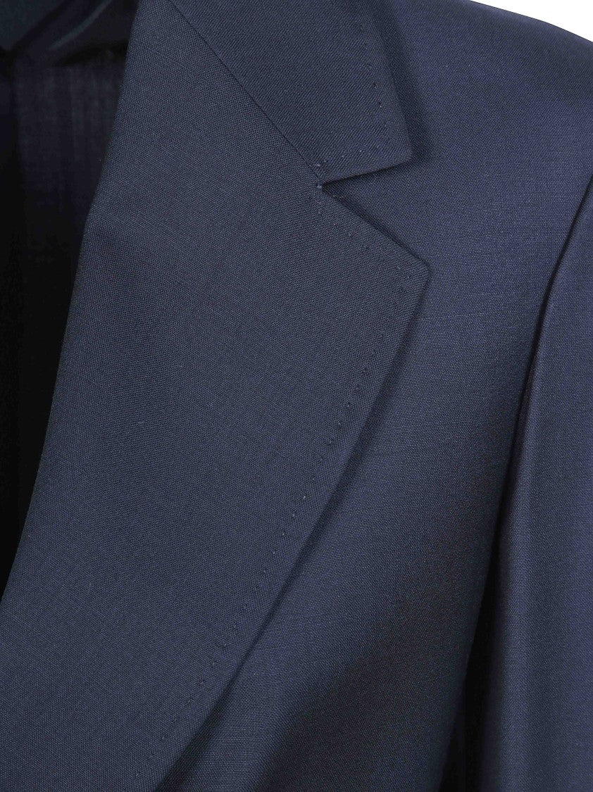 Max Mara Blue Mstassenzi Single-Breasted Tailored Jacket