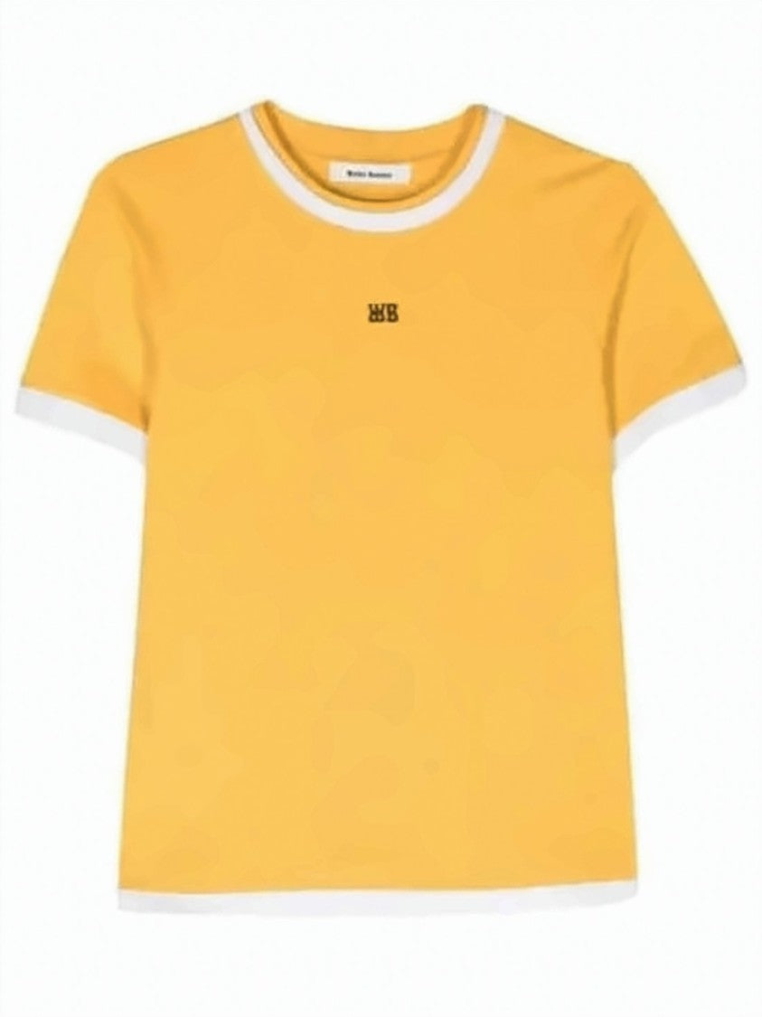 Wales Bonner Cropped Short-Sleeved T-Shirt With Contrasting Details