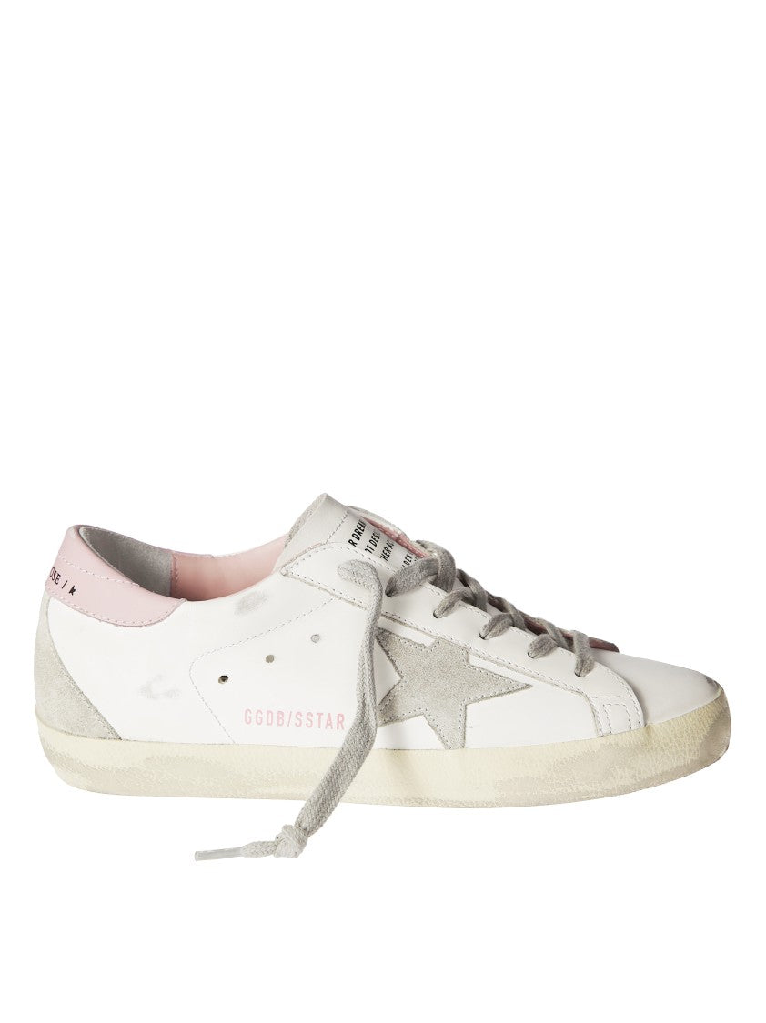 Golden Goose Vintage-Style White Leather Sneakers