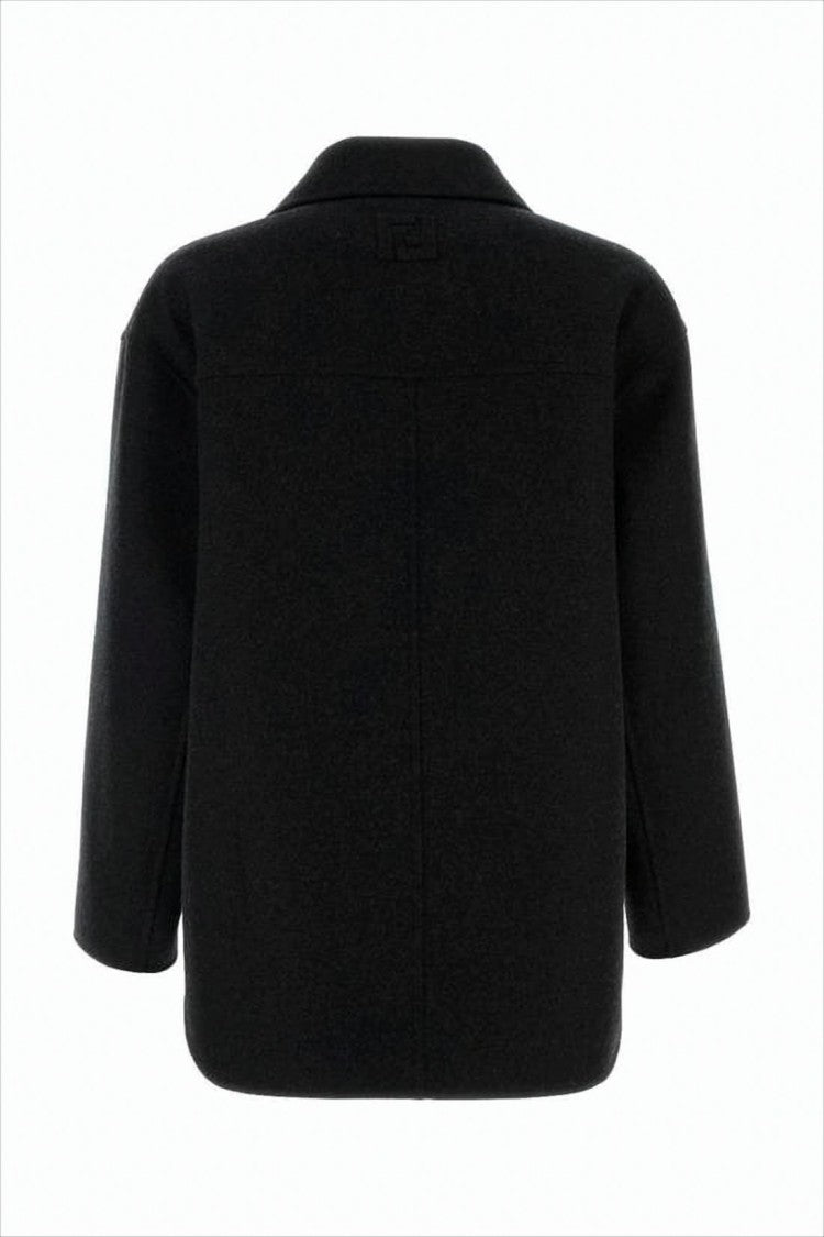Fendi Boxy Double-Breasted Wool Fendi Coat