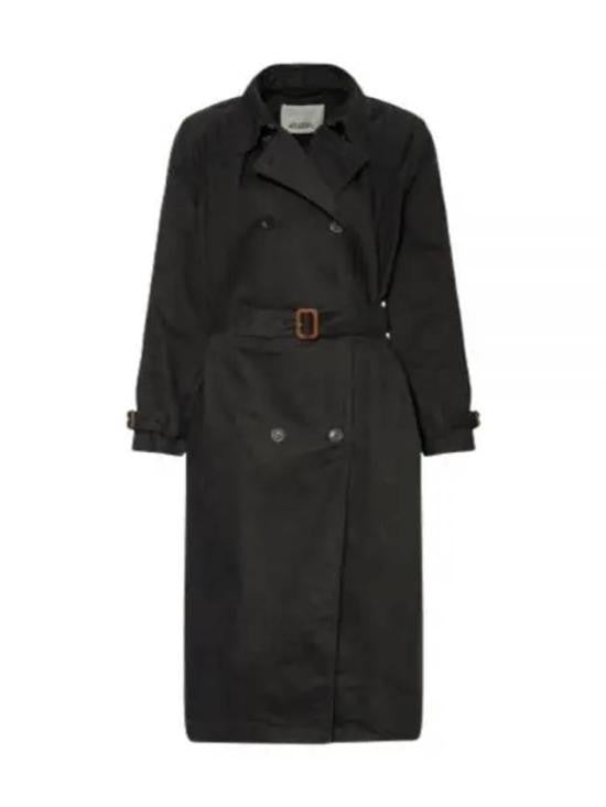 Isabel Marant Classic Black Trench Coat With Double-Breasted Front