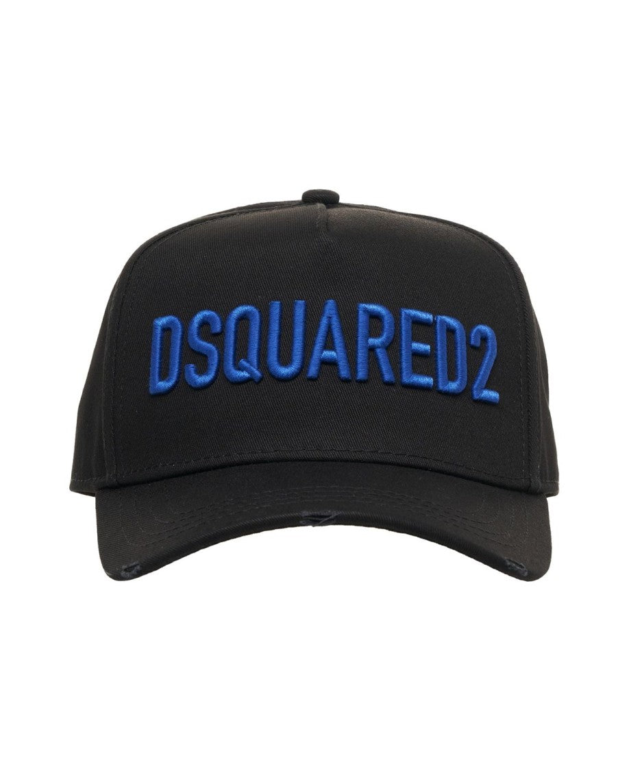 Dsquared2 Structured Black Cotton Baseball Cap