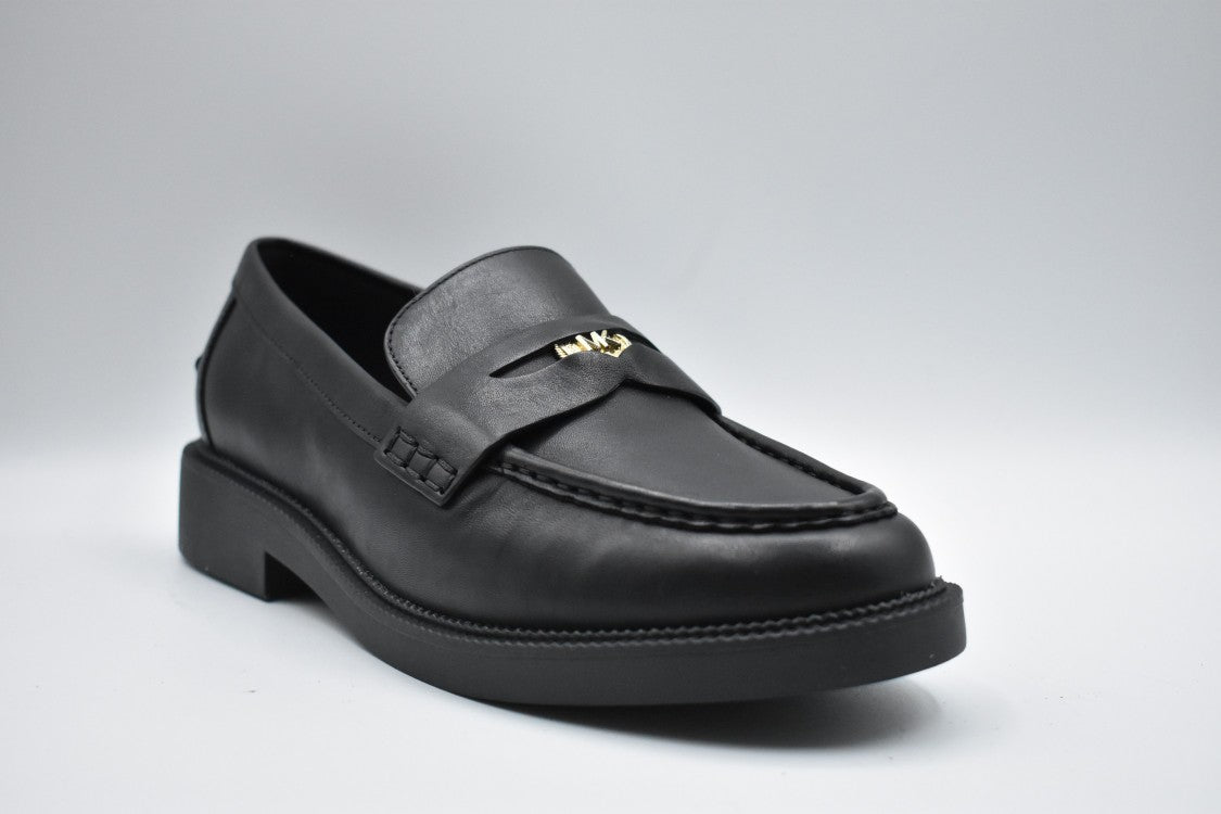 Michael Kors Black Leather Laced Flat Shoes