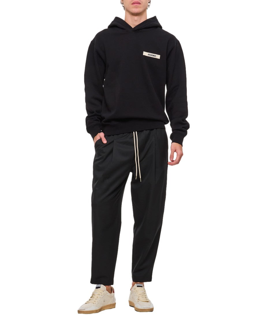 Drôle De Monsieur Black Cropped Elastic Waistband Pants