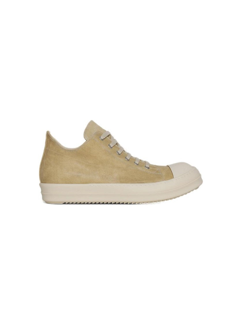 Drkshdw By Rick Owens Hollywood Low Sneakers Parchment And Milk