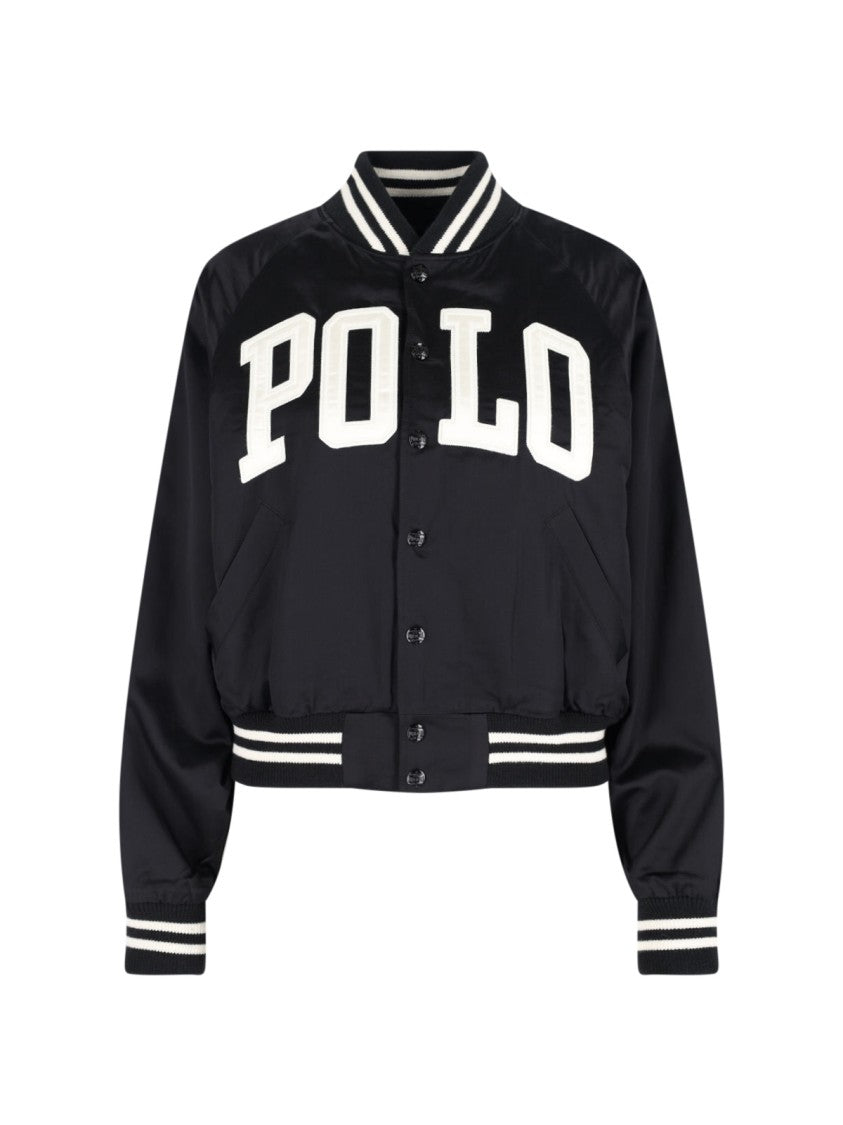 Polo Ralph Lauren Satin Bomber Jacket With Contrast Details