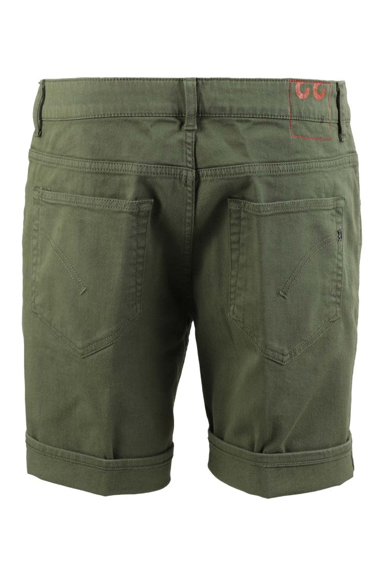 Dondup Olive Green Cotton Derick Bermuda Shorts