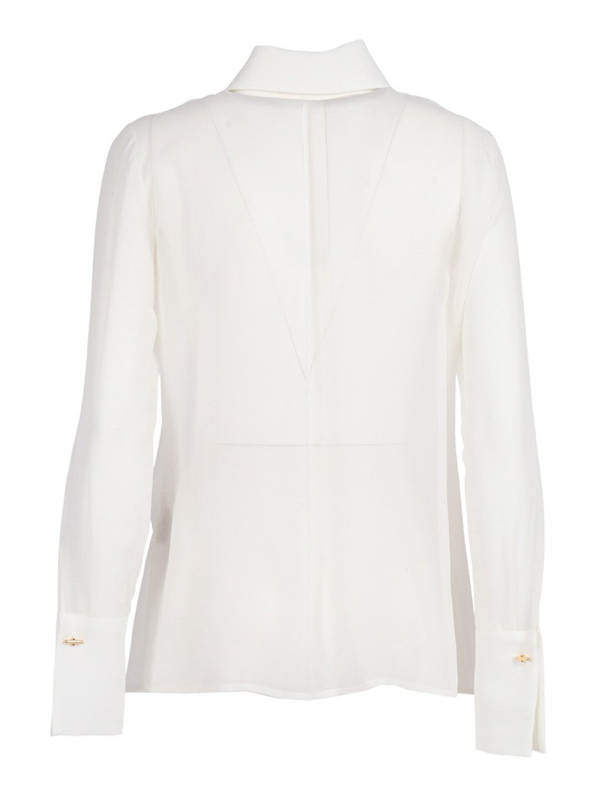 Elisabetta Franchi Silk Classic Bow Blouse