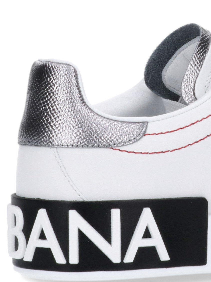 Dolce & Gabbana Portofino' Sneakers – White And Black