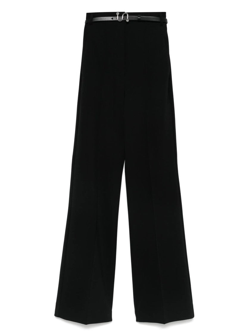 Sportmax Black Texas High-Waisted Wide-Leg Tailored Pants