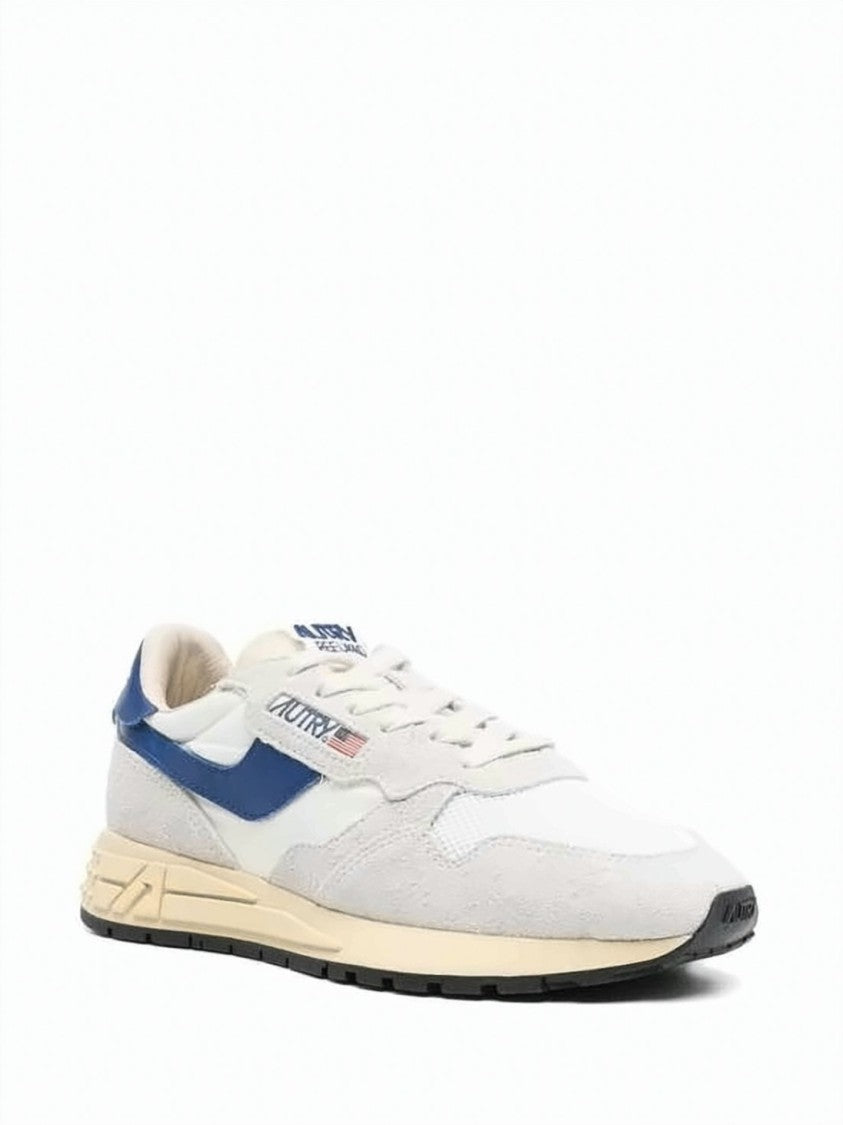 Autry Suede And Nylon Sneakers With Bold Blue Stripe
