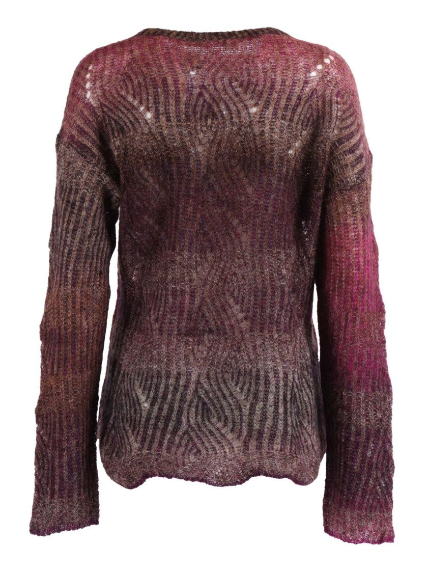 Kangra Cashmere Gradient Punched Knit Pullover With Soft Texture