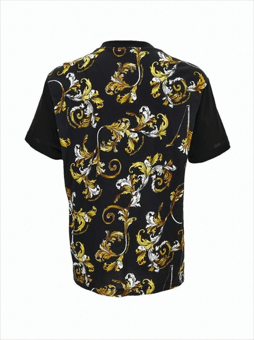 Versace Baroque-Patterned Black Versace T-Shirt