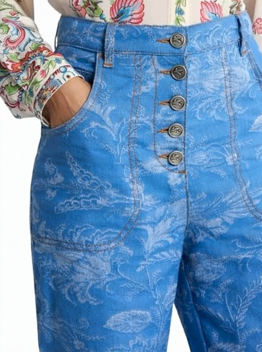 Etro Flared Light Blue Jeans