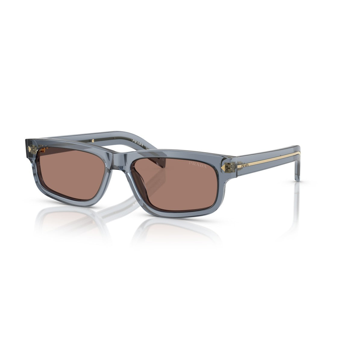 Prada 0Pr B11s Rectangular Translucent Acetate Sunglasses