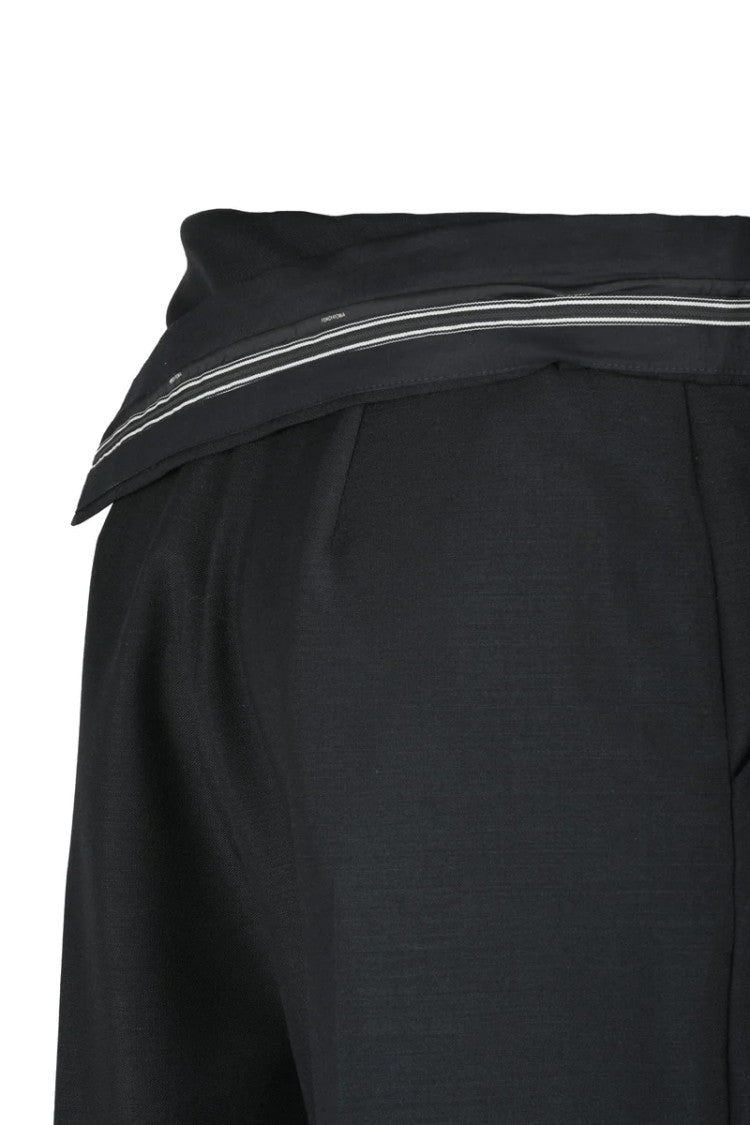 Fendi Mohair Virgin Wool Trousers - Black