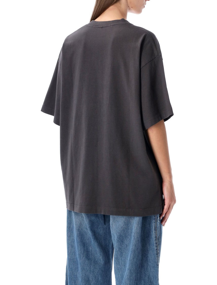 Alexander Wang Oversized Grey Délavé Cotton T-Shirt