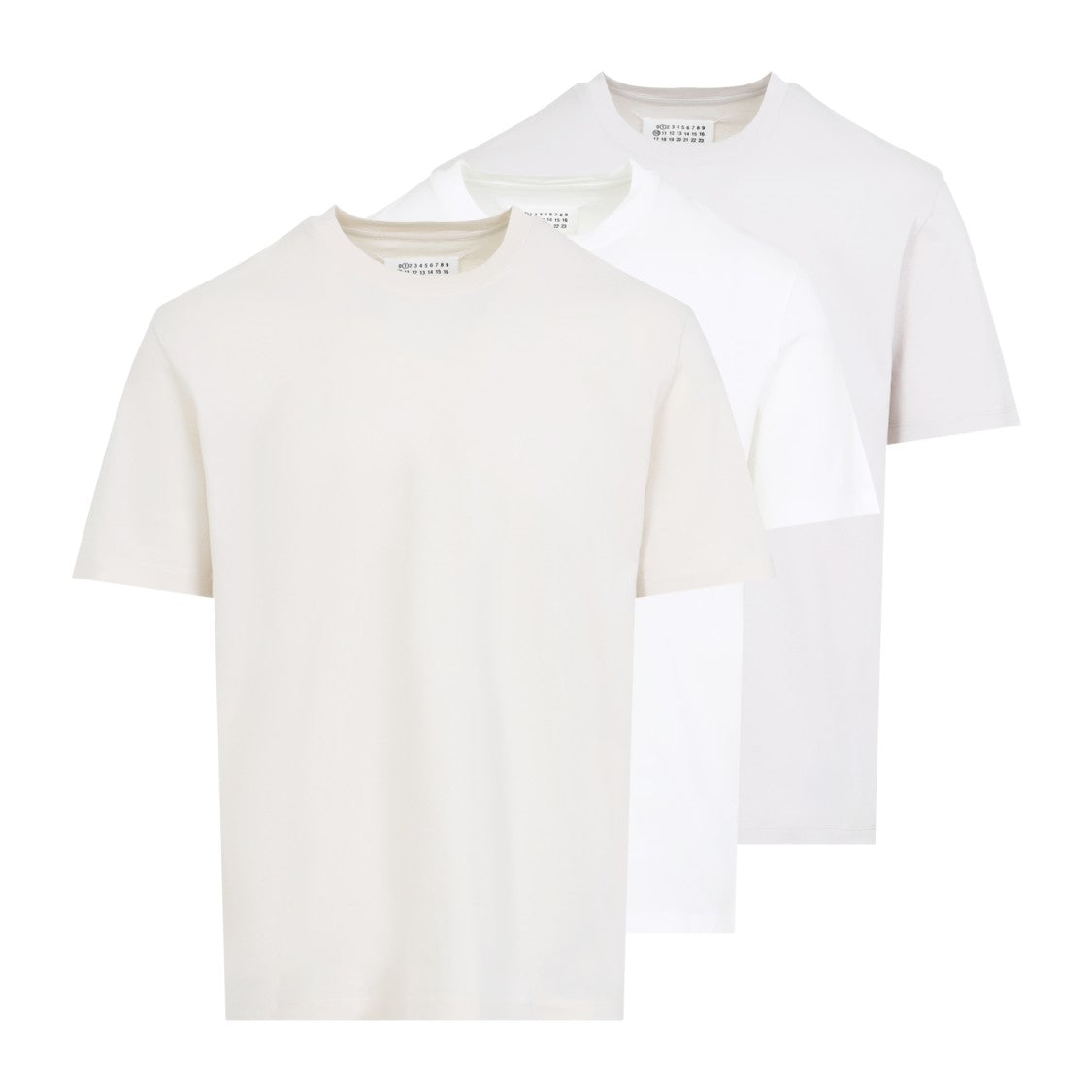 Maison Margiela Shades Of Ecru Cotton T-Shirts