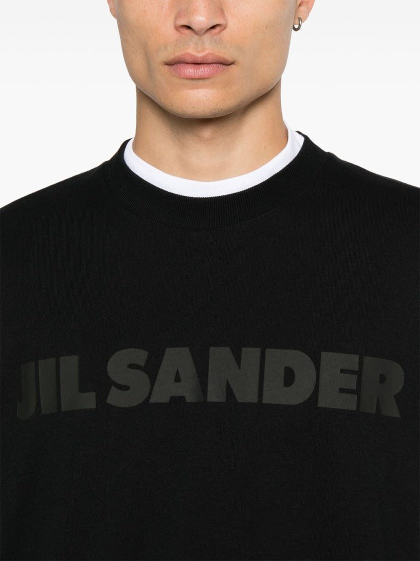 Jil Sander Relaxed Fit Black Cotton Jersey T-Shirt