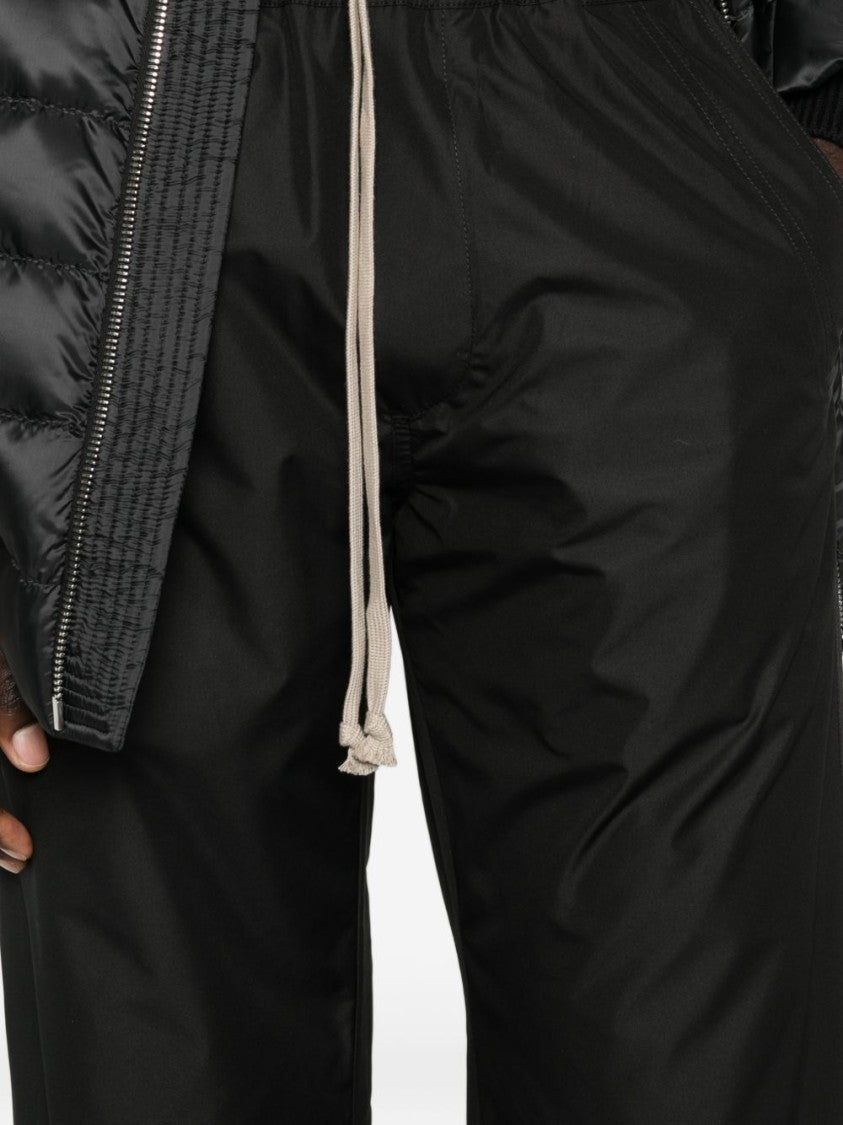 Rick Owens X Moncler Straight Leg Casual Pants With Drawstring And Flap Pockets