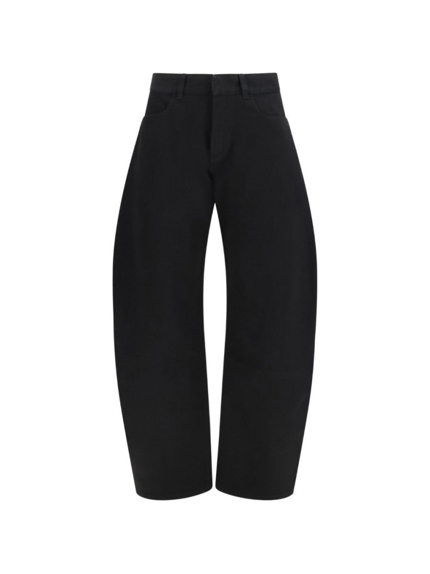 Alaïa High-Waist Five-Pocket Wide-Leg Pants