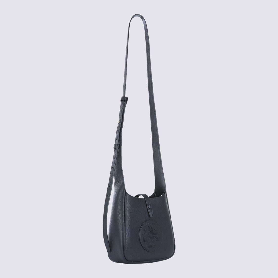 Tory Burch Structured Shoulder Bag With Pebbled Texture And Embossed Logo