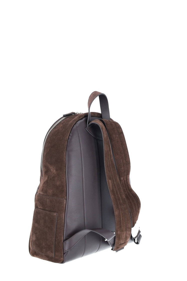 Orciani Suede Leather Handcrafted Urban Backpack