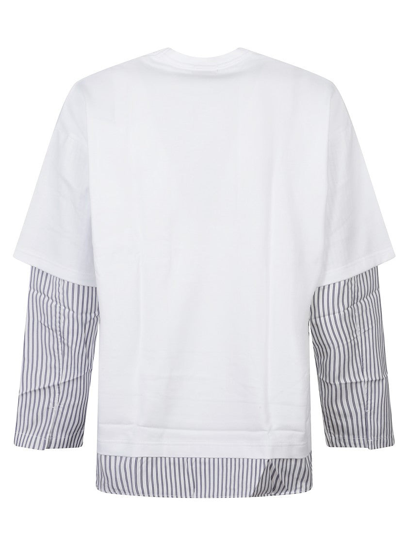 Comme Des Garçons White Layered Long-Sleeved T-Shirt
