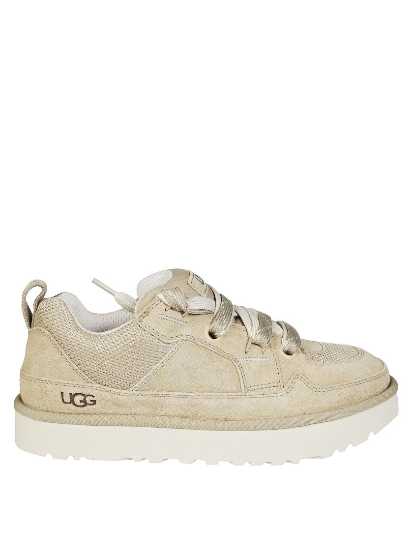 Ugg Low-Top Lace-Up Sneakers With Textured Panels