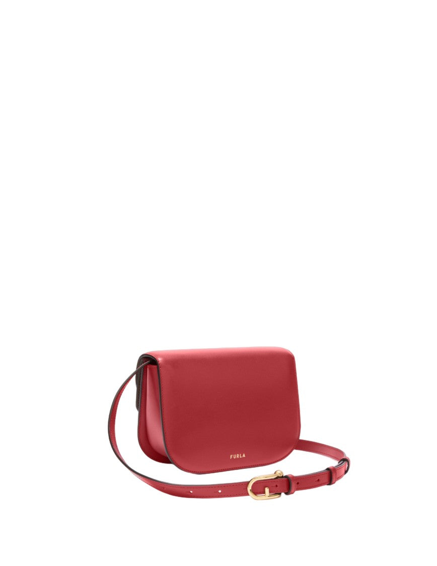 Furla Sfera Mini Crossbody Bag In Red Leather